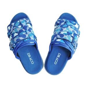 Draco Men's Blue Camo Slide Sandals Size 5-6